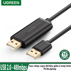 Dây Cáp USB 2.0 Data Link dài 3m chính hãng Ugreen 20226 cao cấp