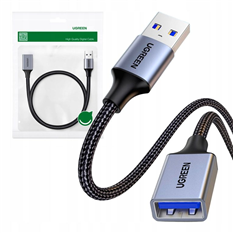 Dây, Cáp USB 3.0 dài 2m Ugreen 10497 US115, vỏ nhôm dây dù, tốc độ 5Gbps cao cấp