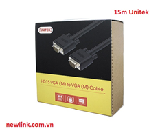 Dây cáp VGA 15m unitek Y-507A , cable máy chiếu 15m unitek chính hãng