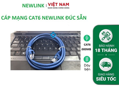Dây mạng 1,5M Cat 6 UTP NewLink NL-1005FBL đầu đúc cao cấp