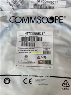 Dây nhảy patch cord commscope 0.5m Cat6 Blue (NPC06UVDB-BL002F)