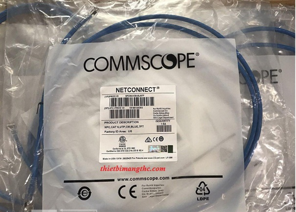 Dây nhảy patch cord commscope 2m Cat6 Blue (NPC06UVDB-BL007F)