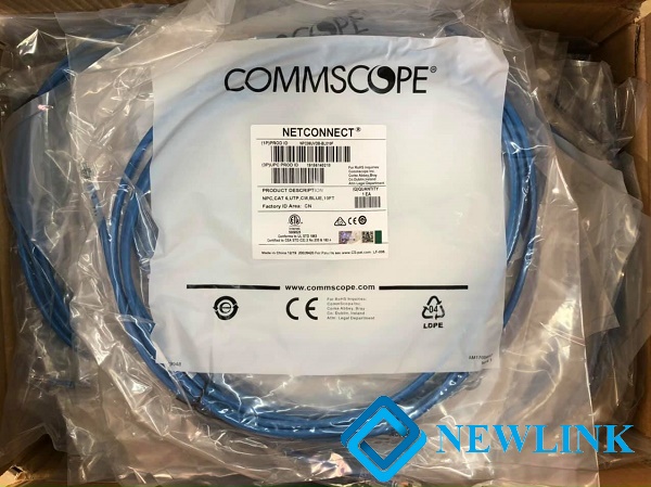 Dây nhảy patch cord commscope 3m Cat6 Blue (NPC06UVDB-BL010F)