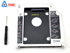 HDD Caddy Bay- 9,5mmLắp ổ cứng thứ 2 cho laptop qua khay CD loại mỏng