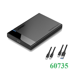 Hộp box đựng ổ cứng 2,5 inch USB-C Sata 5Gbps Ugreen 60735 (hỗ trợ 6TB) cao cấp