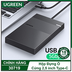 Hộp đựng ổ cứng 2,5 inch USB Type-A 3.0 chính hãng Ugreen 30719 cao cấp (Cáp liền)