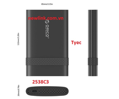 Hộp ổ cứng 2.5 SSD/HDD SATA 3 USB 3.0 Type C