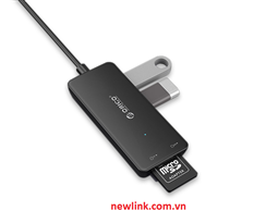 Hub USB 2.0, 3 Cổng USB+ Đầu đọc thẻ nhớ