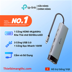 HUB USB TP-Link UH9120C USB Type-C 9 Cổng Kết Nối - HUB USB Chuyên Dành Cho PC/LapTop cao cấp