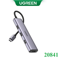 Hub USB Type-C ra 4 cổng USB 3.0 vỏ nhôm Ugreen 20841 cao cấp