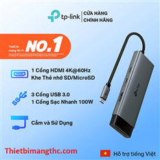 Hub USB Type-C TP-Link UH7020C Chuyển Đổi Đa Năng 7 Cổng, Tương Thích Với Hầu Hết Hệ Điều Hành