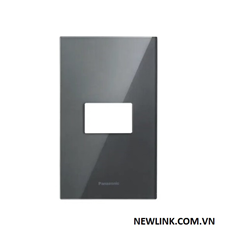 Mặt 1 cổng Panasonic hình chữ nhật (Black) cao cấp