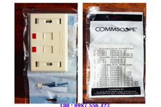 Mặt chữ nhật Wallplate commscope 2 cổng