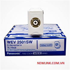 Ổ Cắm Anten Tivi Panasonic WEV2501SW Wide cao cấp
