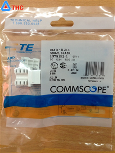 ổ cắm điện thoại,Modular Jack Cat3 /Commscope.AMP 1375192-1 chính hãng