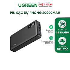 Pin Sạc Dự Phòng 20W UGREEN 25683 PB312 - 20000mAh sạc nhanh hai chiều cao cấp