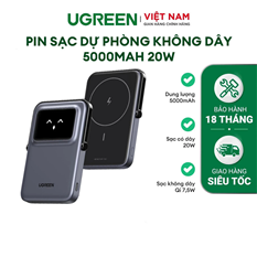 Pin Sạc Dự Phòng UGREEN PB571 35605b 5000mAh với Cáp USB Type C Tích Hợp