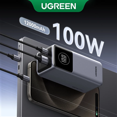 Sạc dự phòng UGREEN Nexode 12000mAh 100W 2 cổng, Sạc nhanh 2 chiều PB724 35526 cao cấp