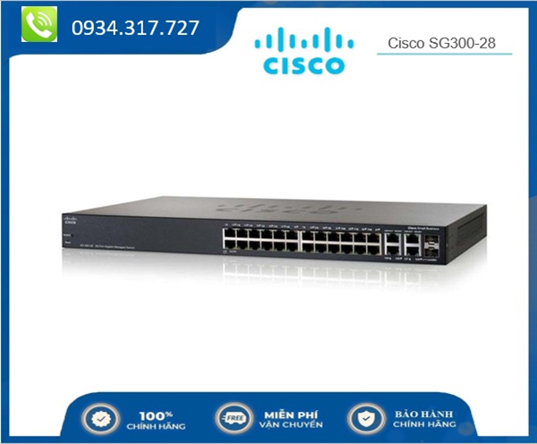 Switch chia mạng Cisco 28 Port 10/100/1000Mbps - Cisco SG300-28
