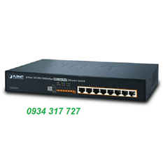 Switch chia mạng PLANET 8-port GSD-808HP 10/100/1000Mbps PoE