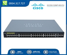 Switch Cisco SG350-52MP-K9-EU Managed Switch 48P PoE+ 740W + 2 SFP combo