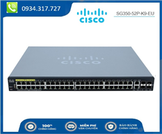 Switch Cisco SG350-52P-K9-EU Cisco Managed Switch 48P PoE +375W + 2 Gigabit copper/SFP combo