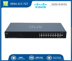Switch Cisco Smart Switch 16 Port 10/100/1000 + 2SFP SG250-18-K9-EU