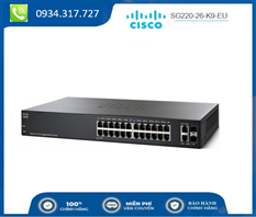 Switch Cisco Smart Switch 24 10/100/1000 ports + 2 Gigabit RJ45/SFP SG220-26-K9-EU