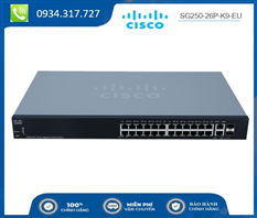 Switch Cisco Smart Switch 24P 10/100/1000 PoE+ 195W + 2SFP SG250-26P-K9-EU