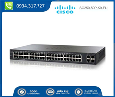 Switch Cisco Smart Switch 48P 10/100/1000 PoE+ 375W + 2 SFP SG250-50P-K9-EU