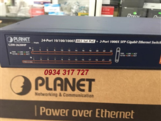 Switch nối mạng planet 24 cổng 10/100/1000 + POE  (GSW-2620HP) chính hãng