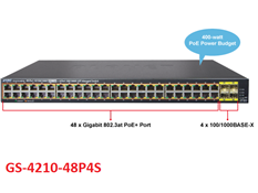 Switch PoE PLANET GS-4210-48P4S Managed