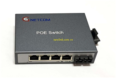 Switch quang 4 Port POE + 2 cổng SC 10/100M GNETCOM