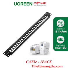 Thanh đấu nối Patch Panel 24 cổng CAT5 Ugreen cao cấp