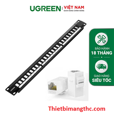 Thanh đầu nối, Patch Panel 24 cổng CAT6 Ugreen cao cấp (80445-80457)