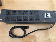 Thanh nguồn PDU 12 cổng đa năng lắp tủ rack dây dài 1,8m
