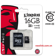 Thẻ nhớ Kington 16Gb class 10