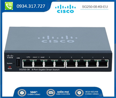 Thiết bị chia mạng Cisco SG250-08-K9-EU Smart Switch