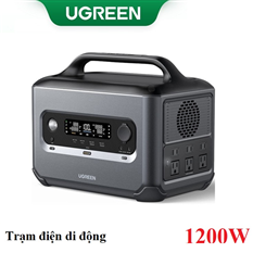 Trạm phát điện di động PowerRoam 1200w lưu trữ 1024Wh, Pin LiFePO4, Sạc nhanh 1,5 giờ Ugreen 15053