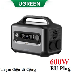 Trạm phát điện PowerRoam 600w lưu trữ 680Wh, Pin LiFePO4, Sạc nhanh 1 giờ Ugreen 15050 cao cấp