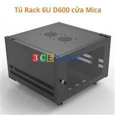 Tủ mạng 6UD400 treo tường (3C-R06B04TW) rộng 600 sâu 400 cao 370 cao cấp