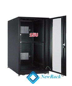 Tủ mạng New Rack 15U-800 cánh lưới cao cấp