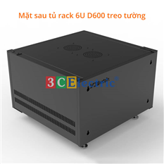 Tủ rack 6U D600 treo tường (3C-R06B06TW) rộng 600 sâu 600 cao 370 cao cấp