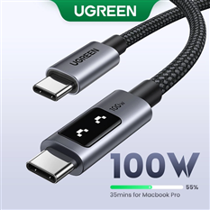 UGREEN 35501 Uno 100W USB C sang USB C Sạc nhanh 5A (1 mét) cho iPhone 16/15 Pro Max, Galaxy S24/S23 Ultra cao cấp