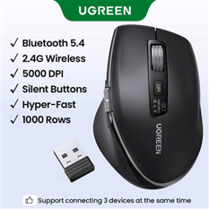 UGREEN M751 45792P - Chuột máy tính công thái học không dây Bluetooth