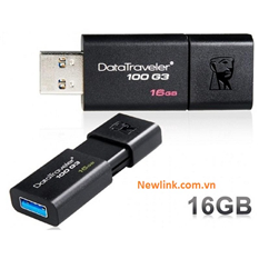 USB 16GB Kingston USB 3.0 Data Traveler DT100G3 (Black)