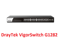 VigorSwitch G1282 - Switch 24 Port Web Smart Gigabit Switch with 4 Gigabit Lan/SFP combo uplink