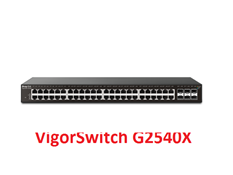 VigorSwitch G2540X - 48 Port Layer2+ Managed Gigabit Switch with 6 slot SFP+ 10 Gigabit uplink