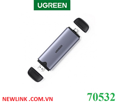 Vỏ đựng ổ cứng SSD M.2 B-Key & M+B Key NVME/PCIE GEN2 tốc độ 10Gbps Ugreen 70532 cao cấp (Max 2TB) cao cấp